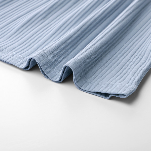 Ženska prugasta pidžama iz dva dijela u plavoj boji