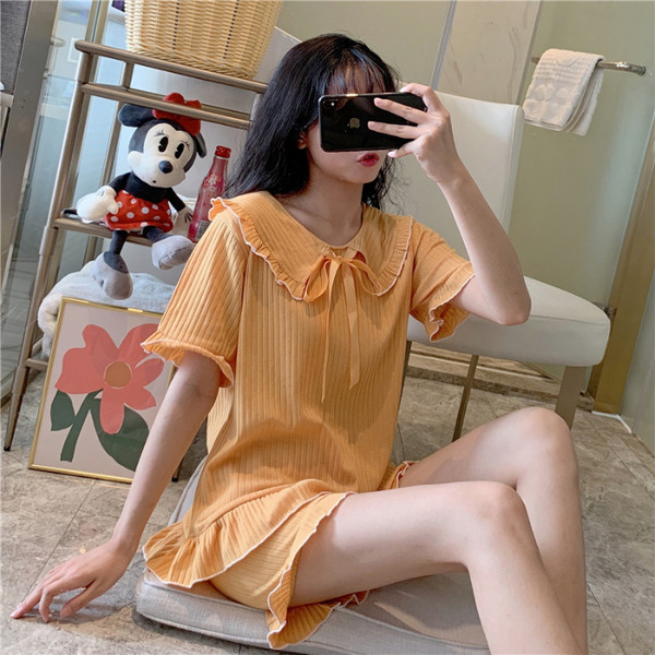 Novi model ženske ljetne pidžame na lokne iz dva dijela