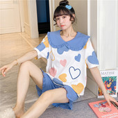 Ženska pidžama sa loknama i aplikacijama