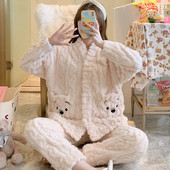 Детска пухена пижама с джобове подходяща за зимата 