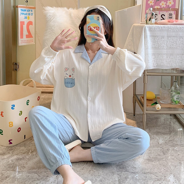 Нов модел дамска пижама с щампа 