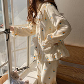 Ženska zimska pidžama sa džepovima