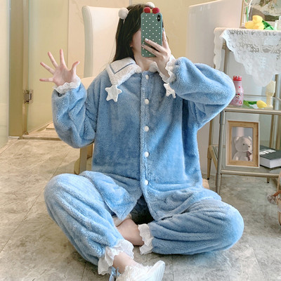 Ženska zimska pidžama iz dva dijela