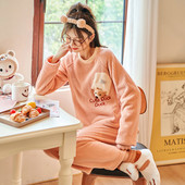 Novi model ženske mekane pidžame sa vezom i 3D elementom