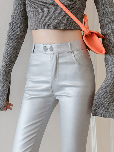 Γυναικείο έκο δερμάτινο κολάν με φόδρα και κούμπωμα με κουμπιά