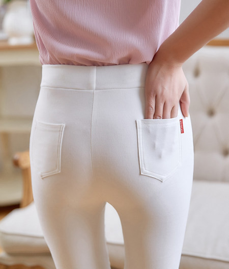 Moderne ženske tajice s biserima i vezom