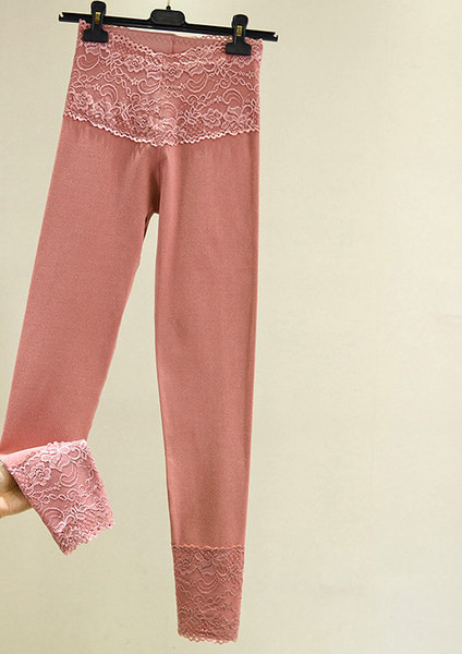 Ženske elastične tajice s čipkom