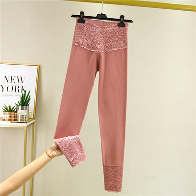 Duge ženske tajice s toplom postavom i visokim strukom