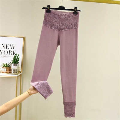 Duge ženske tajice s toplom postavom i visokim strukom