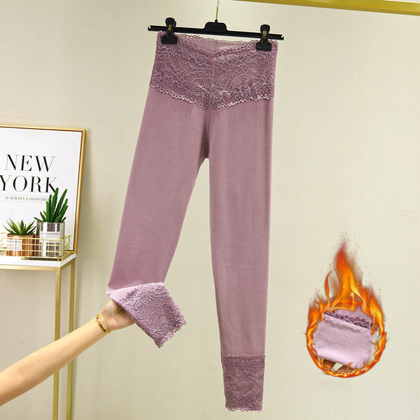 Duge ženske tajice s toplom postavom i visokim strukom