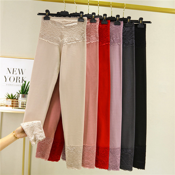 Duge ženske tajice s toplom postavom i visokim strukom