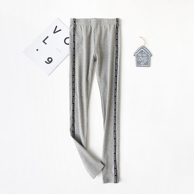 Ženske ležerne tajice s rubovima sa strane i visokim strukom