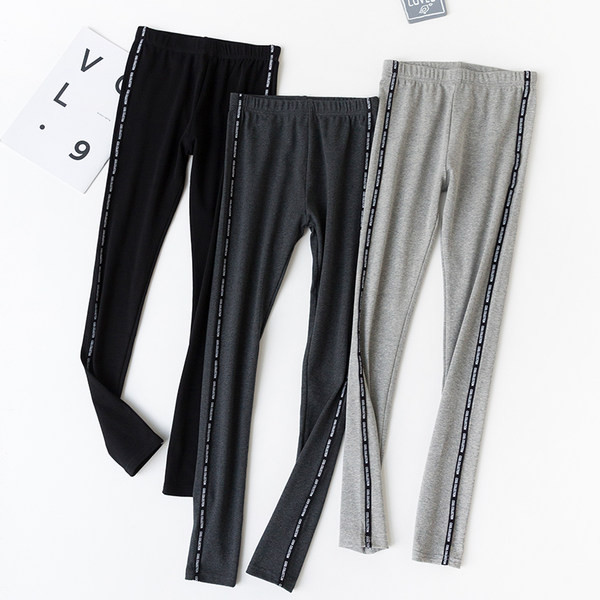 Ženske ležerne tajice s rubovima sa strane i visokim strukom