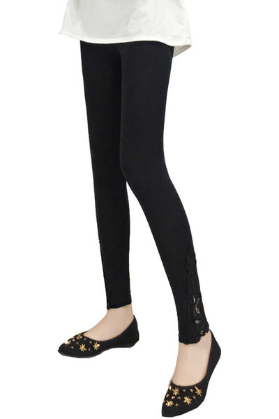 Γυναικείο κολάν με ψηλή μέση και κέντημα