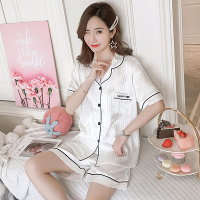 Ljetna satenska prugasta pidžama