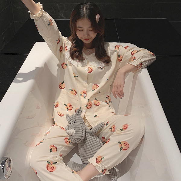 Ženska pidžama sa aplikacijom - dvodijelna