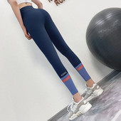 Ženske sportske tajice visokog struka u plavoj i crnoj boji