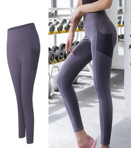 Ženske sportske tajice s džepom i visokim strukom