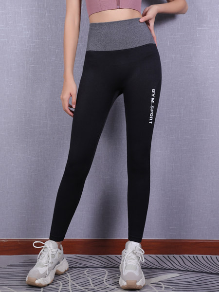 Novi model ženskih sportskih tajica sa visokim strukom i natpisom