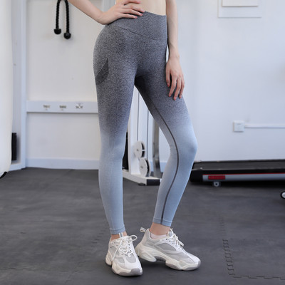 Sportske tajice visokog struka u sivoj i crnoj boji