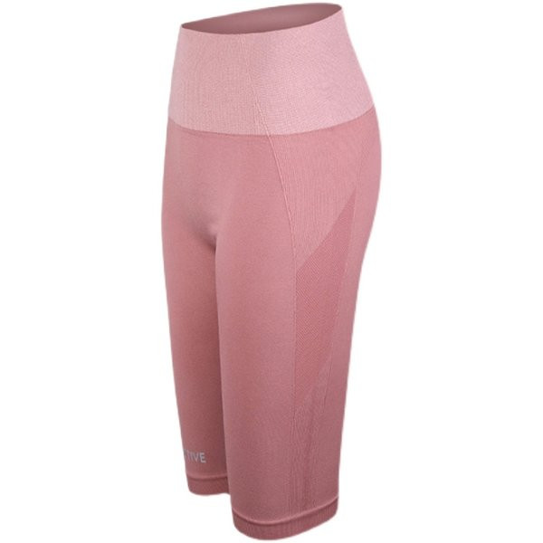 Ženske sportske tajice iznad koljena sa visokim strukom i natpisom