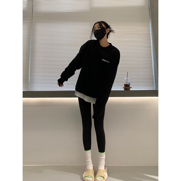 Ženske tajice s visokim strukom u crnoj boji