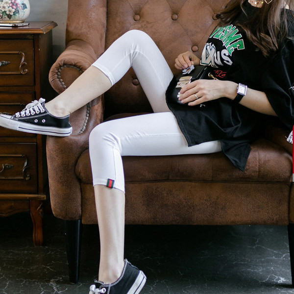 Καθημερινό γυναικείο κολάν με ψηλή μέση και μήκος 7/8