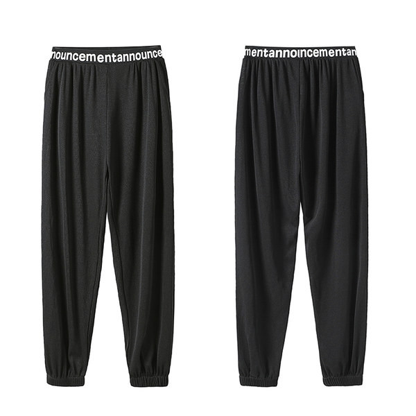 Ženske sportske hlače s visokim strukom - široki model