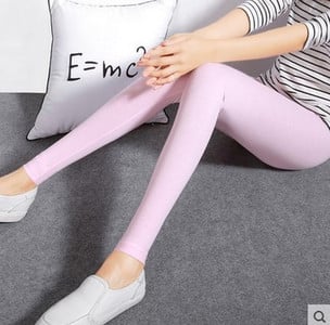 Ежедневен дамски клин с висока талия от рипсено трико