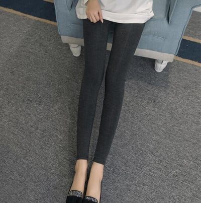 Ежедневен дамски клин с висока талия от рипсено трико