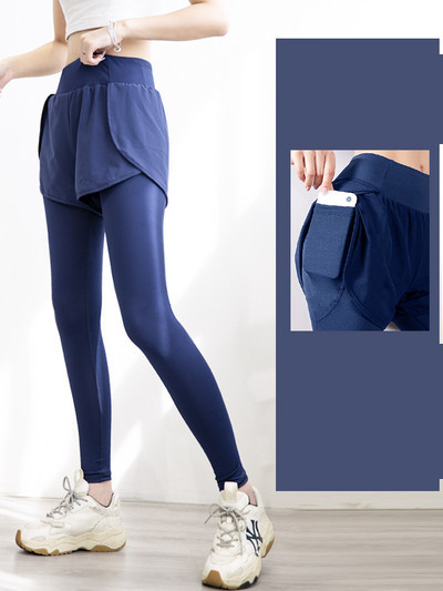 Αθλητικό κολάν με τσέπη σε τρία χρώματα - κατάλληλο για γιόγκα