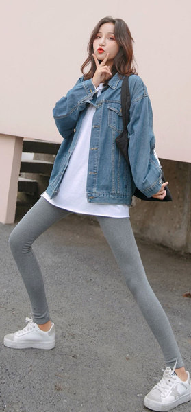 Ženske ležerne tajice s visokim strukom