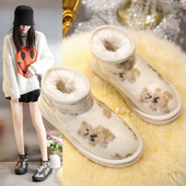 Модерни дамски боти с равна подметка и мека подплата