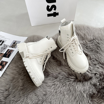 Ženske čizme od eko kože sa visinom potplata 7 cm