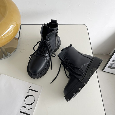 Ženske čizme od eko kože sa visinom potplata 7 cm