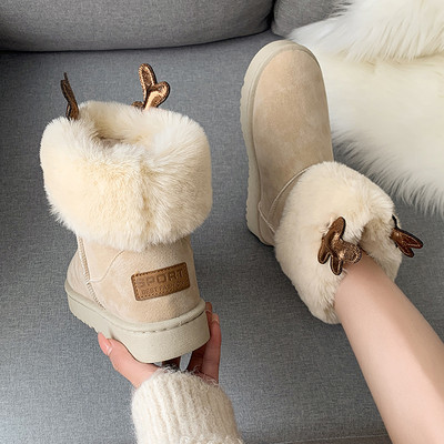 Νέο μοντέλο γυναικείες χειμερινές μπότες με ζεστή φόδρα