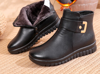 Zategnute pamučne cipele ženske zimske plus baršunaste zadebljane tople neklizajuće majčine cipele mekani potplat bakine cipele čizme za snijeg za srednje i starije osobe