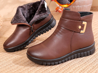 Zategnute pamučne cipele ženske zimske plus baršunaste zadebljane tople neklizajuće majčine cipele mekani potplat bakine cipele čizme za snijeg za srednje i starije osobe