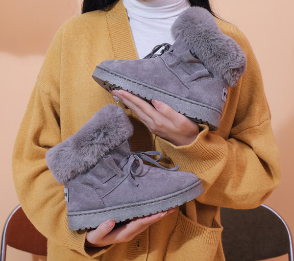 Tople ženske čizme sa vezicama pogodne za zimu