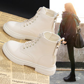 Ženske čizme od eko kože sa patentnim zatvaračem i vezicama