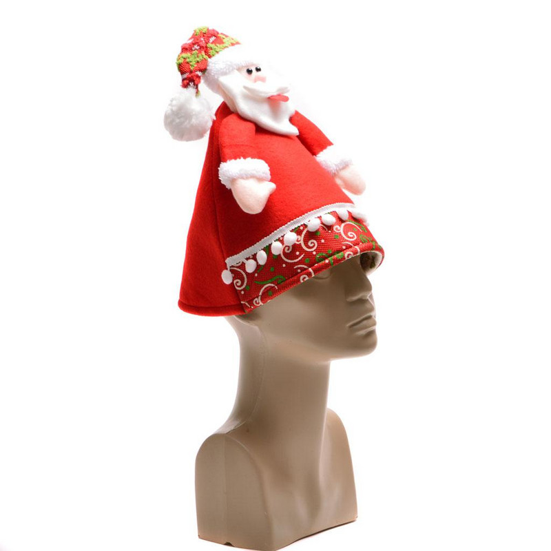 Коледна шапка Ahelos, Текстилна, 30х28 см