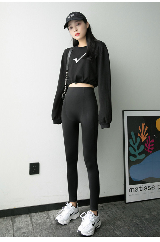 Спортен клин с висока талия в черен и сив цвят