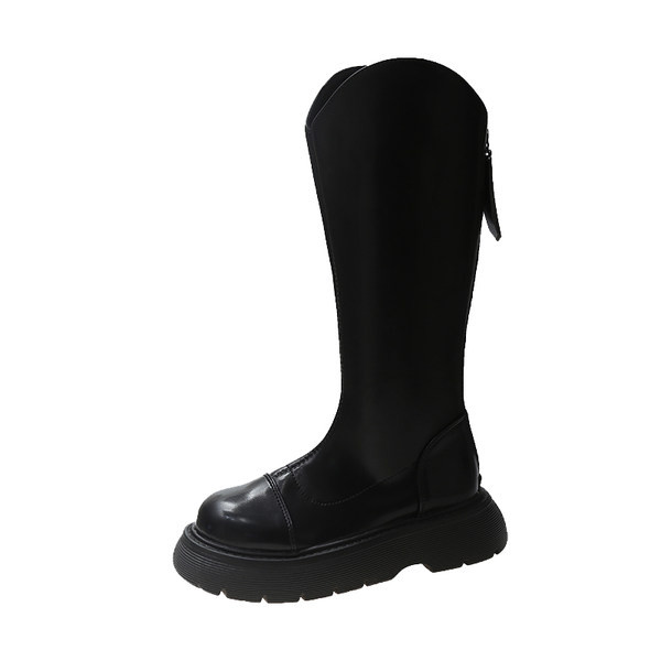 Ženske čizme do koljena i ravne platforme