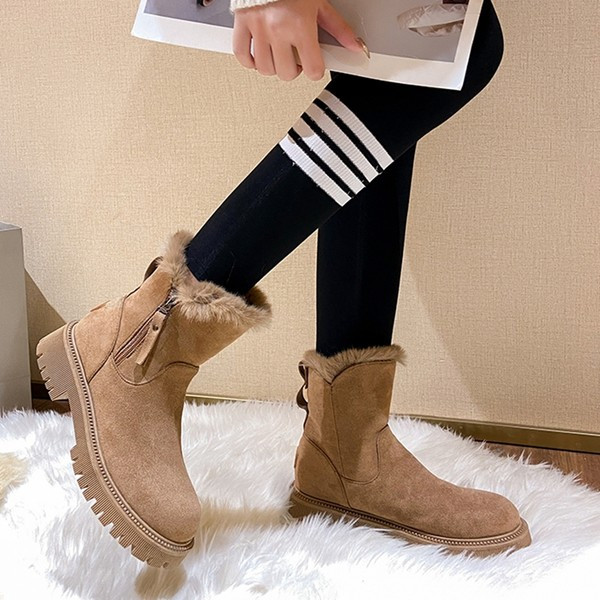 Ženske zimske čizme od eko brušene kože sa toplom postavom