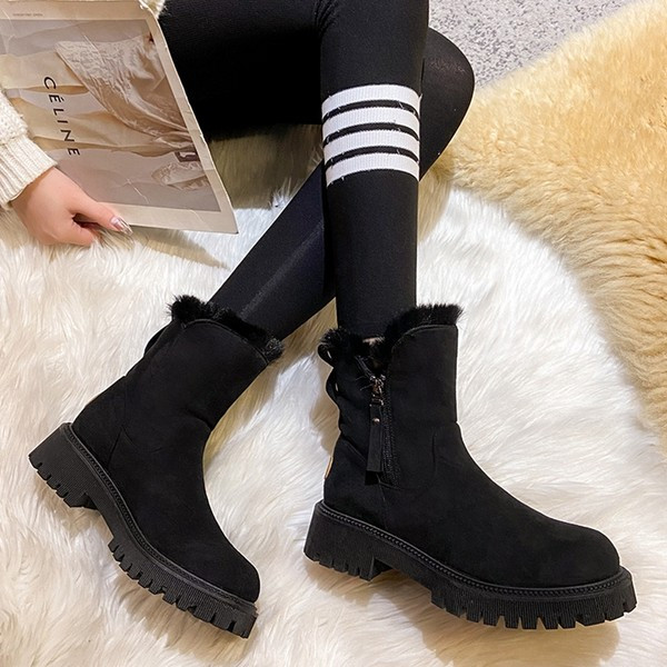 Ženske zimske čizme od eko brušene kože sa toplom postavom