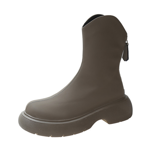 Дамски боти от еко кожа  с цип