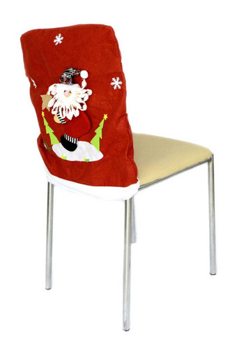 Коледен аксесоар  Ahelos, Калъф за стол, Дядо Коледа, 63х48 см