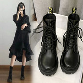 Kubanske čizme od umjetne kože s vezicama