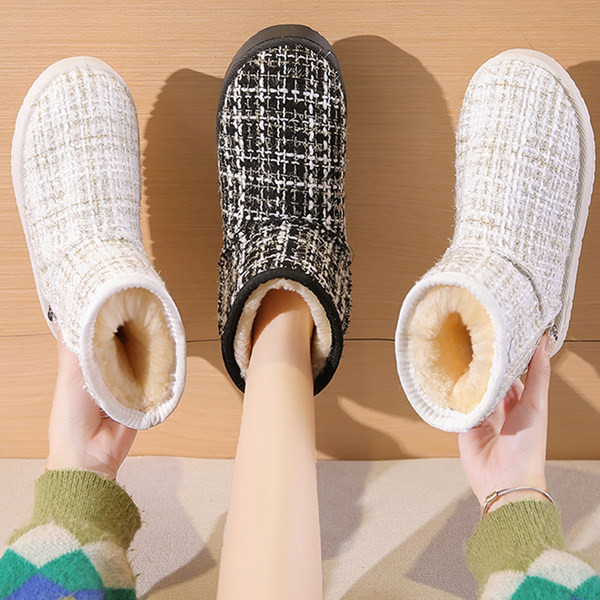 Ženske čizme od tekstila i tople postave