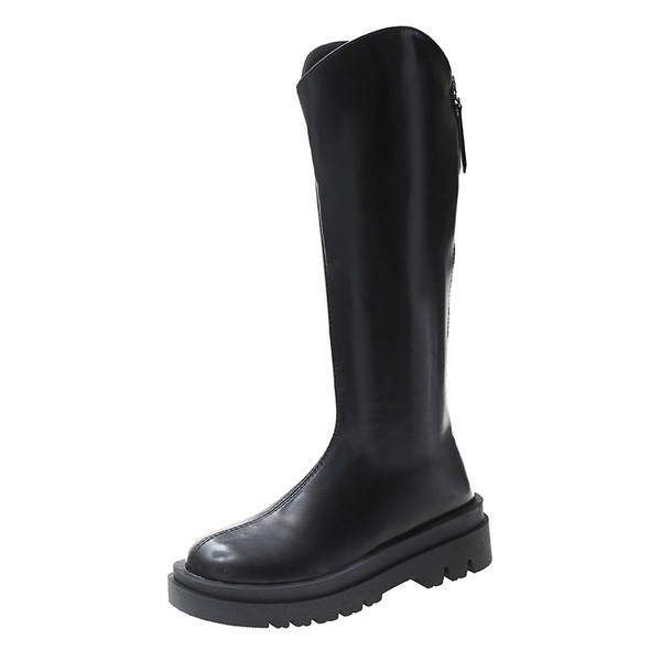 Ženske kožne čizme u bijeloj i crnoj boji